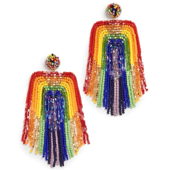 🌺🎉HP🎉🌺 NWT Deepa Gurnani Rainbow Fringe Chandeliers - Picture 15 of 16